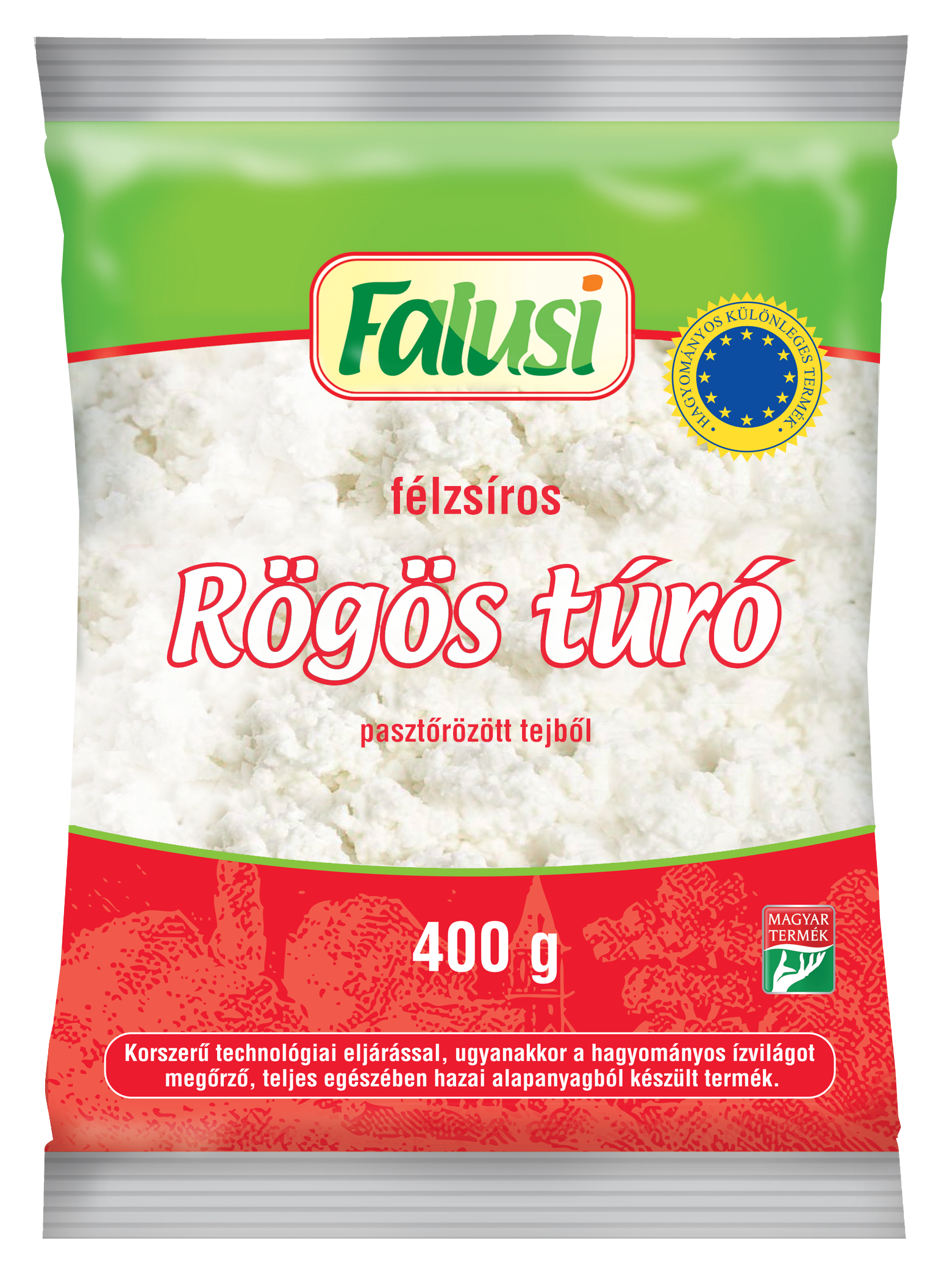 Falusi félzsíros rögös túró 400g